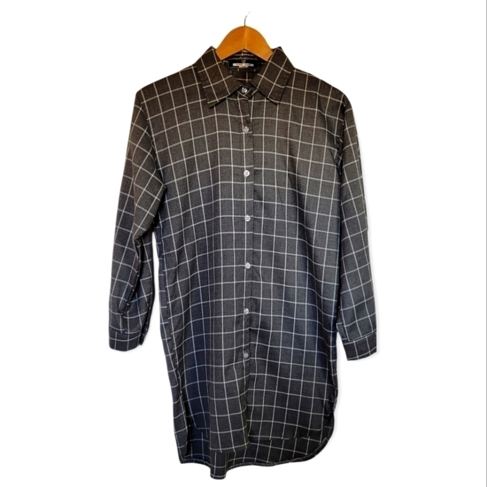 PAPER Plane London Long Button Down | size SMALL